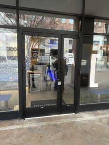 Commercial storefront glass door replacement in Arlington, VA