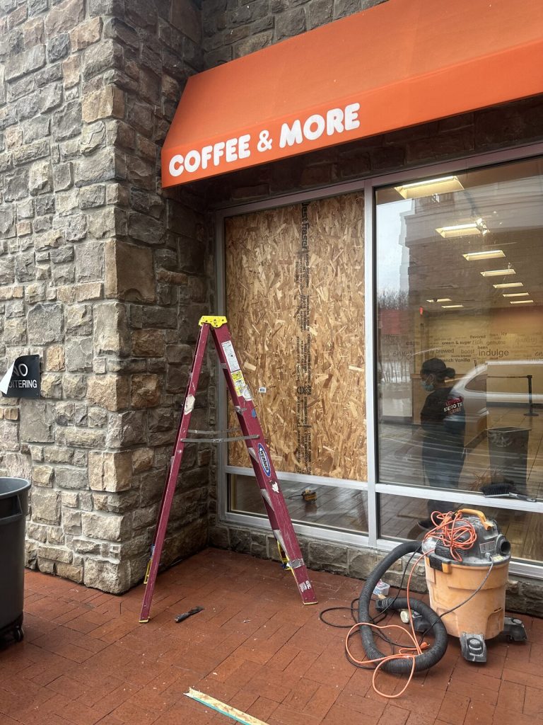 commercial storefront board-up service Washington DC
